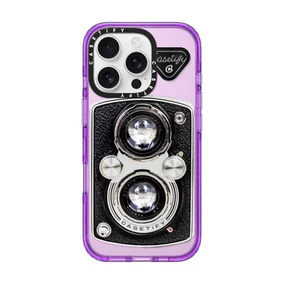 Casetify Iphone 16 Pro Case Purple Impact Case Magsafe Compatible  Camera Case - Vintage