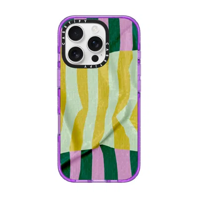 Casetify Iphone 16 Pro Case Purple Impact Case Magsafe Compatible  Pattern Afternoon At Capri