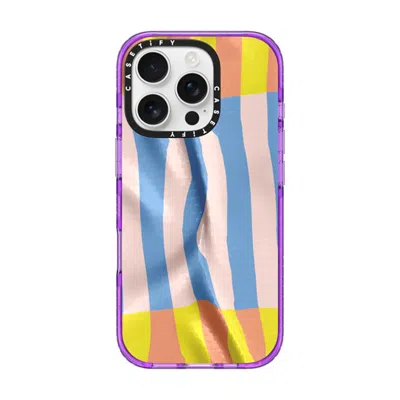 Casetify Iphone 16 Pro Case Purple Impact Case  Pattern Afternoon At Bondi