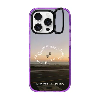 Casetify Iphone 16 Pro Case Purple Impact Ring Stand Case Magsafe Compatible  Alisha Marie Sunsets & Therapy 