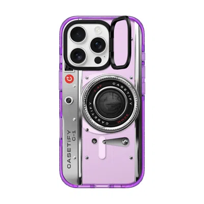 Casetify Iphone 16 Pro Case Purple Impact Ring Stand Case Magsafe Compatible  Camera Case - Classic
