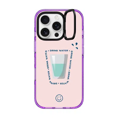 Casetify Iphone 16 Pro Case Purple Impact Ring Stand Case Magsafe Compatible  Hydrate Then Dominate
