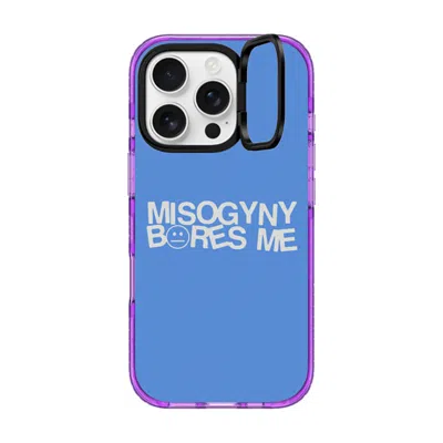 Casetify Iphone 16 Pro Case Purple Impact Ring Stand Case Magsafe Compatible  Misogyny Bores Me