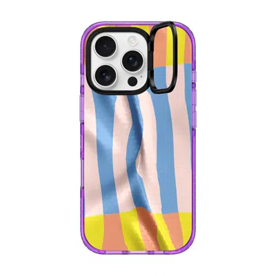 Casetify Iphone 16 Pro Case Purple Impact Ring Stand Case Magsafe Compatible  Pattern Afternoon At Bondi