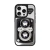 Casetify Iphone 16 Pro Case Silver On Black Mirror Case Magsafe Compatible  Camera Case - Vintage  In Pattern