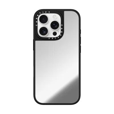 Casetify Iphone 16 Pro Case Silver On Black Mirror Case Magsafe Compatible  _iphone6.1 (2019) Mirror