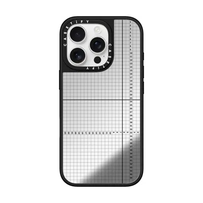 Casetify Iphone 16 Pro Case Silver On Black Mirror Case Magsafe Compatible  Metrics