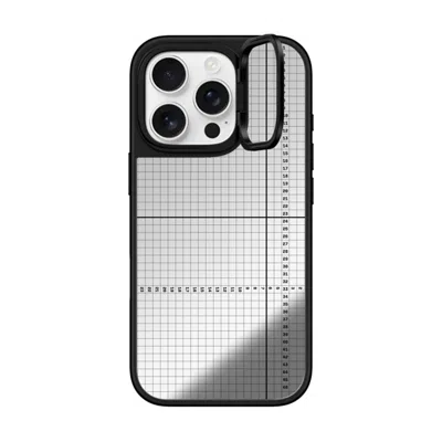 Casetify Iphone 16 Pro Case Silver On Black Mirror Ring Stand Case Magsafe Compatible  Metrics