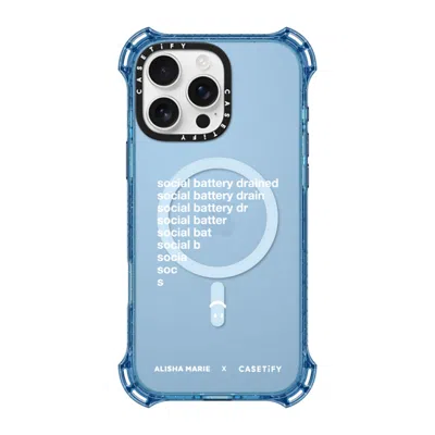 Casetify Iphone 16 Pro Max Case Baby Blue Bounce Case Magsafe Compatible  Alisha Marie Social Battery Case Ca