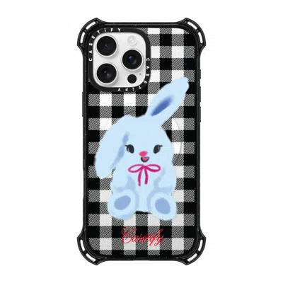 Casetify Iphone 16 Pro Max Case Black Bounce Case Magsafe Compatible  Animal,cartoon Bunny With Plaid