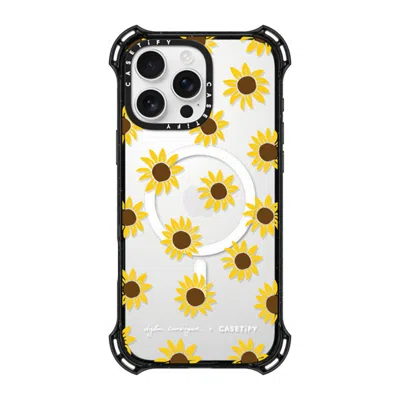 Casetify Iphone 16 Pro Max Case Black Bounce Case Magsafe Compatible  Secret Sunflower