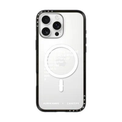 Casetify Iphone 16 Pro Max Case Black Compact Case Magsafe Compatible  Alisha Marie Social Battery Case Caset