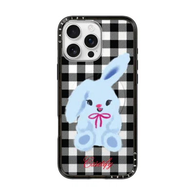 Casetify Iphone 16 Pro Max Case Black Compact Case Magsafe Compatible  Animal,cartoon Bunny With Plaid