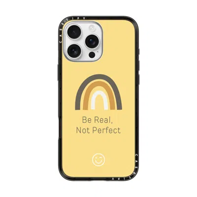Casetify Iphone 16 Pro Max Case Black Compact Case Magsafe Compatible  Be Real, Not Perfect  In Yellow
