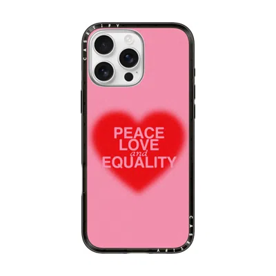Casetify Iphone 16 Pro Max Case Black Compact Case Magsafe Compatible  Peace Love And Equality