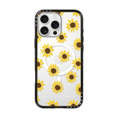 Casetify Iphone 16 Pro Max Case Black Compact Case Magsafe Compatible  Secret Sunflower