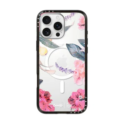 Casetify Iphone 16 Pro Max Case Black Compact Case Magsafe Compatible  Spring Design #2 - Floral Garden Caset