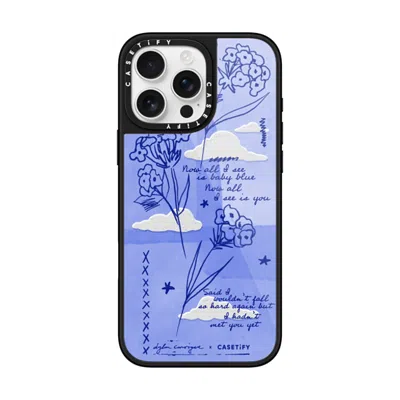 Casetify Iphone 16 Pro Max Case Black Glaze Case Magsafe Compatible  Baby Blue