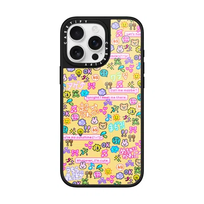 Casetify Iphone 16 Pro Max Case Black Glaze Case Magsafe Compatible  Emoji Paradise