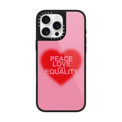 Casetify Iphone 16 Pro Max Case Black Glaze Case Magsafe Compatible  Peace Love And Equality