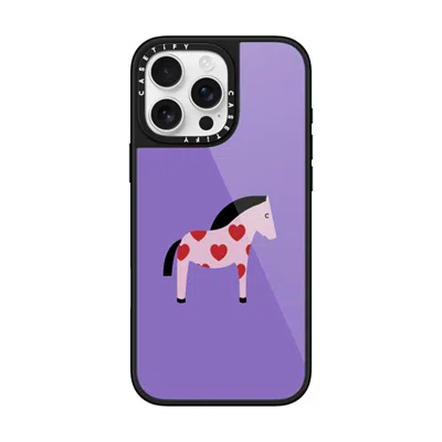 Casetify Iphone 16 Pro Max Case Black Glaze Case Magsafe Compatible  Pony With Red Heart - Lavender Haze Case