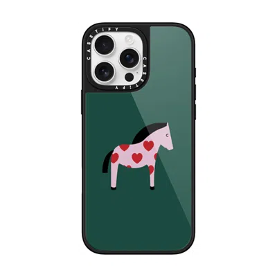 Casetify Iphone 16 Pro Max Case Black Glaze Case Magsafe Compatible  Pony With Red Heart - Mossy Mystery Case