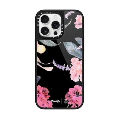 Casetify Iphone 16 Pro Max Case Black Glaze Case Magsafe Compatible  Spring Design #2 - Floral Garden Casetif