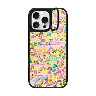 Casetify Iphone 16 Pro Max Case Black Glaze Ring Stand Case Magsafe Compatible  Emoji Paradise