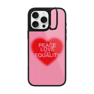 Casetify Iphone 16 Pro Max Case Black Glaze Ring Stand Case Magsafe Compatible  Peace Love And Equality Caset