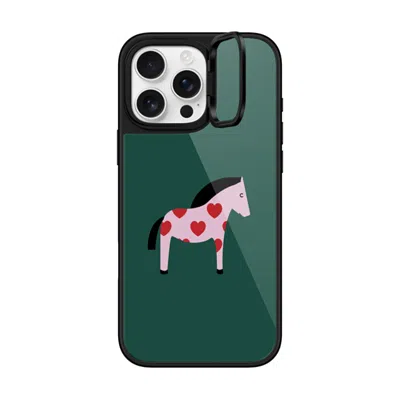 Casetify Iphone 16 Pro Max Case Black Glaze Ring Stand Case Magsafe Compatible  Pony With Red Heart - Mossy M