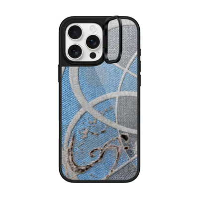 Casetify Iphone 16 Pro Max Case Black Glaze Ring Stand Case Magsafe Compatible  Surrealism Cyber Denim