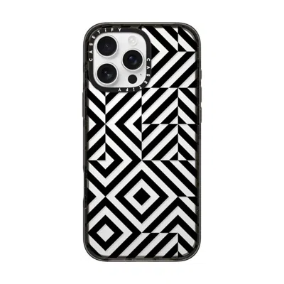 Casetify Iphone 16 Pro Max Case Black Impact Case  Block Diamond Case