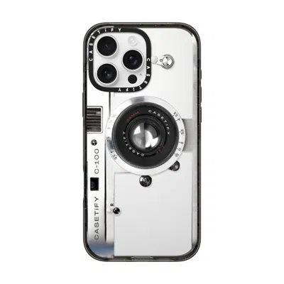Casetify Iphone 16 Pro Max Case Black Impact Case  Camera Case - Retro