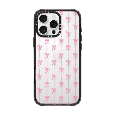 Casetify Iphone 16 Pro Max Case Black Impact Case  Cottagecore Ballet Stripes