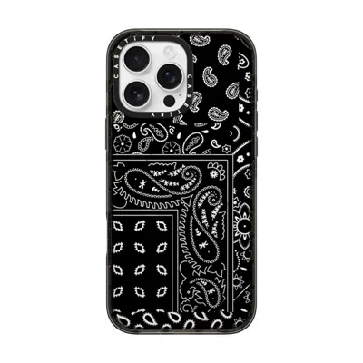Casetify Iphone 16 Pro Max Case Black Impact Case Magsafe Compatible  Paisley Case - Black