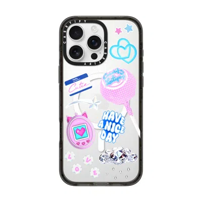 Casetify Iphone 16 Pro Max Case Black Impact Case Magsafe Compatible  Y2k Collage