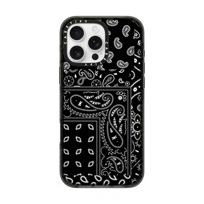 Casetify Iphone 16 Pro Max Case Black Impact Case  Paisley Case - Black