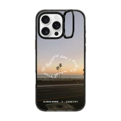 Casetify Iphone 16 Pro Max Case Black Impact Ring Stand Case Magsafe Compatible  Alisha Marie Sunsets & Thera