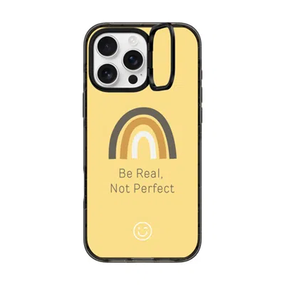 Casetify Iphone 16 Pro Max Case Black Impact Ring Stand Case Magsafe Compatible  Be Real, Not Perfect Casetif In Yellow
