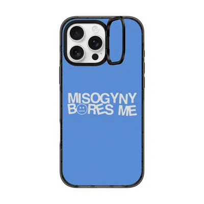 Casetify Iphone 16 Pro Max Case Black Impact Ring Stand Case Magsafe Compatible  Misogyny Bores Me