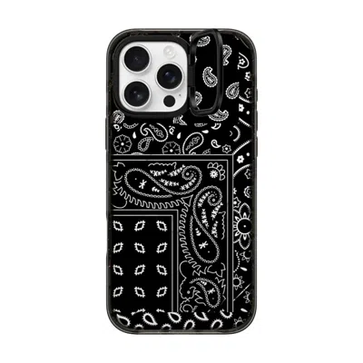 Casetify Iphone 16 Pro Max Case Black Impact Ring Stand Case Magsafe Compatible  Paisley Case - Black Casetif