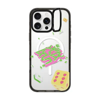 Casetify Iphone 16 Pro Max Case Black Impact Ring Stand Case Magsafe Compatible  Strike It Rich!