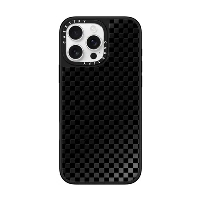 Casetify Iphone 16 Pro Max Case Black On Black Mirror Case Magsafe Compatible  Checker Case