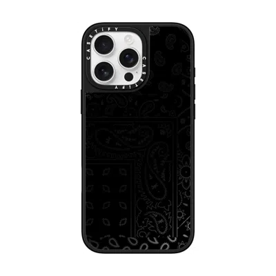 Casetify Iphone 16 Pro Max Case Black On Black Mirror Case Magsafe Compatible  Paisley Case - Black
