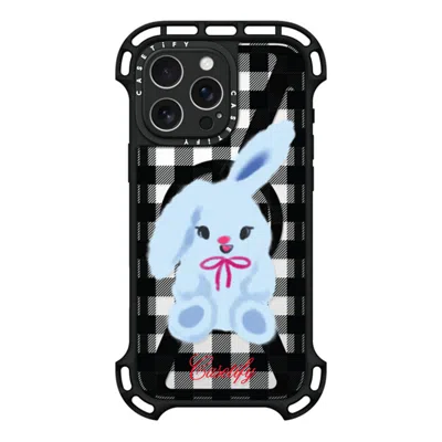 Casetify Iphone 16 Pro Max Case Black Ultra Bounce Case Magsafe Compatible  Animal,cartoon Bunny With Plaid