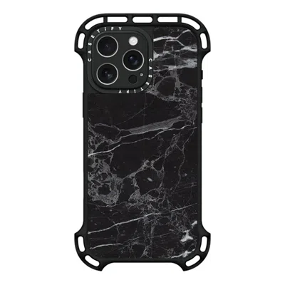 Casetify Iphone 16 Pro Max Case Black Ultra Bounce Case Magsafe Compatible  Black Marble