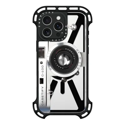 Casetify Iphone 16 Pro Max Case Black Ultra Bounce Case Magsafe Compatible  Camera Case - Retro