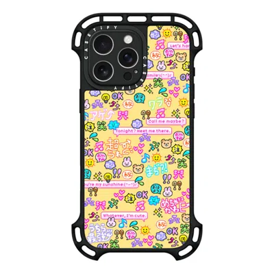 Casetify Iphone 16 Pro Max Case Black Ultra Bounce Case Magsafe Compatible  Emoji Paradise