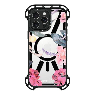 Casetify Iphone 16 Pro Max Case Black Ultra Bounce Case Magsafe Compatible  Spring Design #2 - Floral Garden 