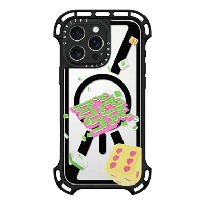 Casetify Iphone 16 Pro Max Case Black Ultra Bounce Case Magsafe Compatible  Strike It Rich!